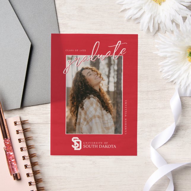 University of South Dakota Graduation Vellum Invitations (Wedding)