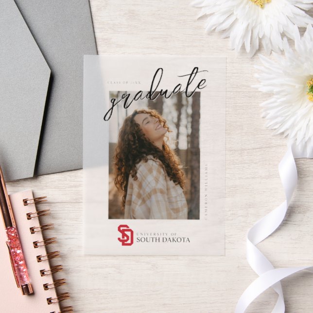 University of South Dakota Graduation Vellum Invitations (Wedding)