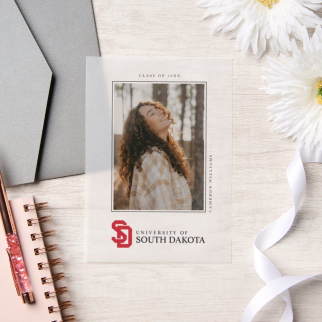 University of South Dakota Graduation Vellum Invitations (Wedding)