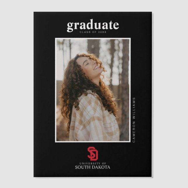 University of South Dakota Graduation Vellum Invitations (Front)