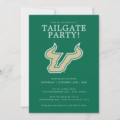 University of South Florida Tailgate Party Invitation