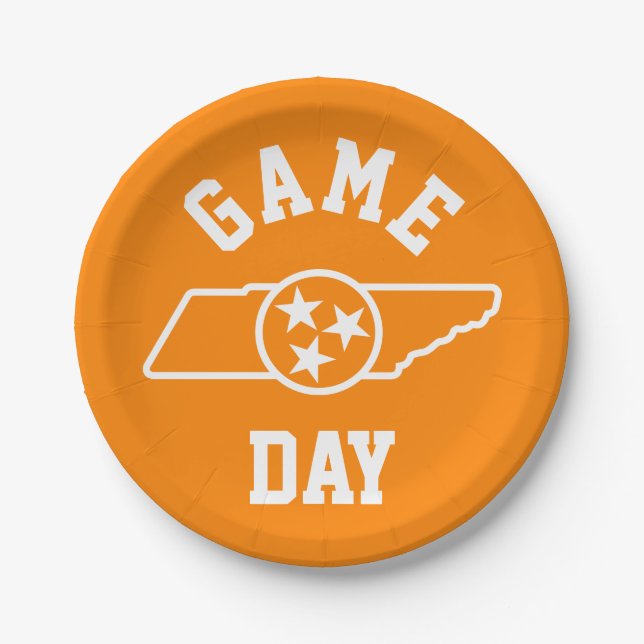 University of Tennessee Game Day Paper Plates (Front)