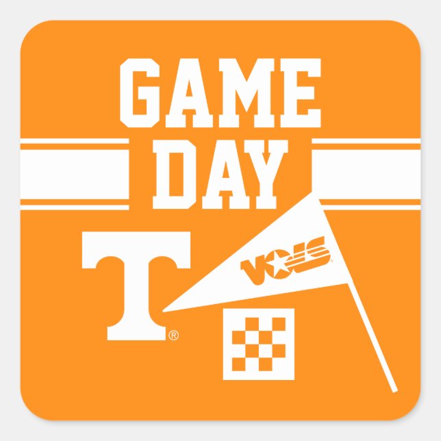 University of Tennessee Game Day Square Sticker (Front)