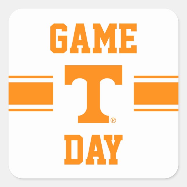 University of Tennessee Game Day Square Sticker (Front)