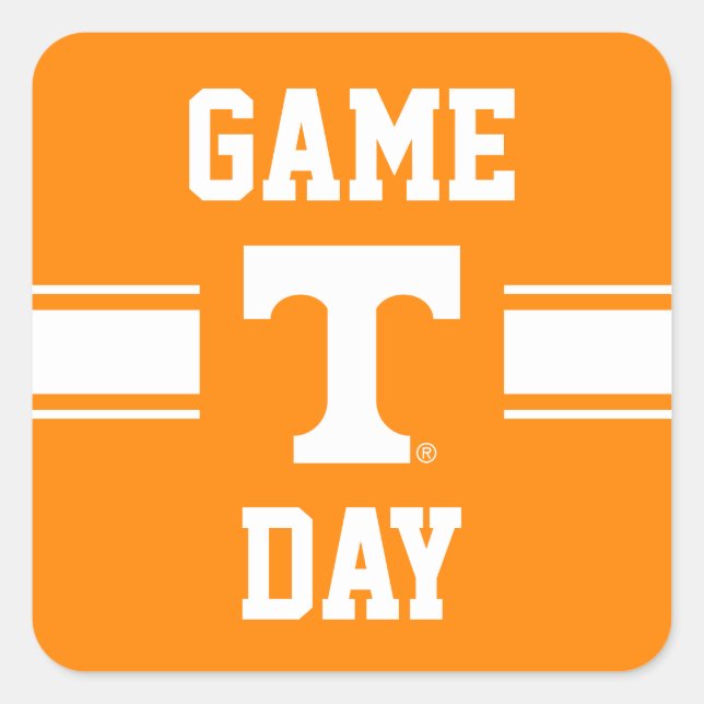 University of Tennessee Game Day Square Sticker (Front)