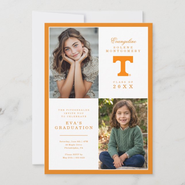 University of Tennessee Graduation Invitation (Front)