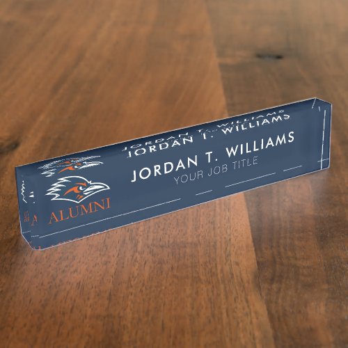 University of Texas Alumni Desk Name Plate