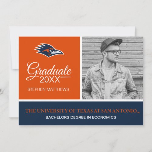 University of Texas at San Antonio  Graduation Invitation