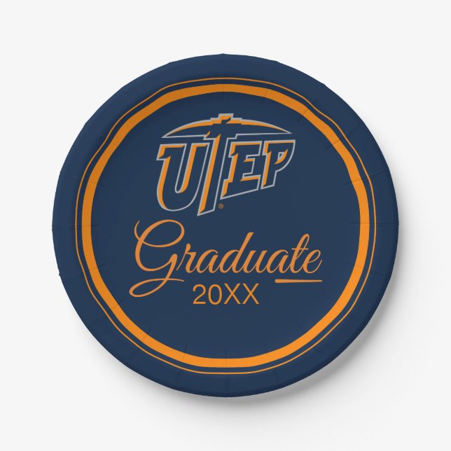 University of Texas El Paso Graduation Paper Plates (Front)