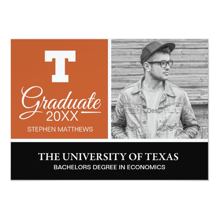 University Of Texas Graduation Invitation Zazzle Com