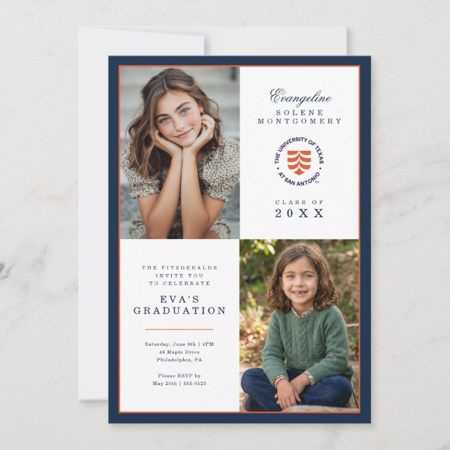 University of Texas San Antonio Graduation Invitation (Front)