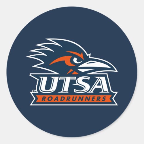 University of Texas San Antonio Road Runner Classic Round Sticker