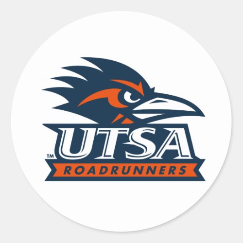 University of Texas San Antonio Road Runner Classic Round Sticker