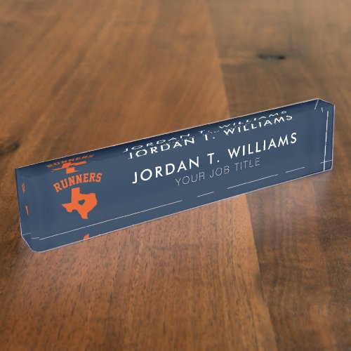 University of Texas State Love Desk Name Plate