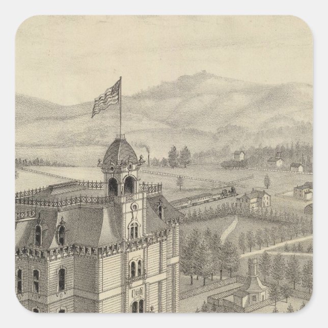 University of the Pacific Square Sticker (Front)