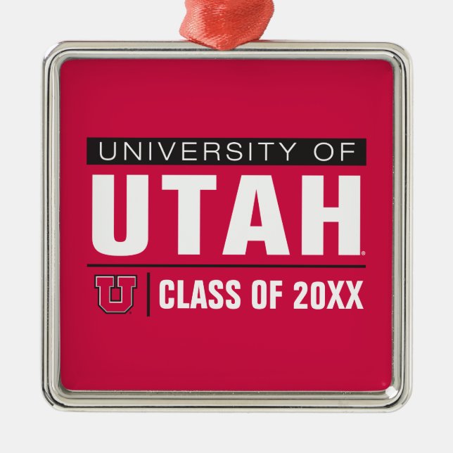 University of Utah Class Year Metal Ornament (Front)