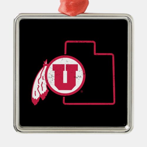 University of Utah  Classic State Logo Metal Ornament