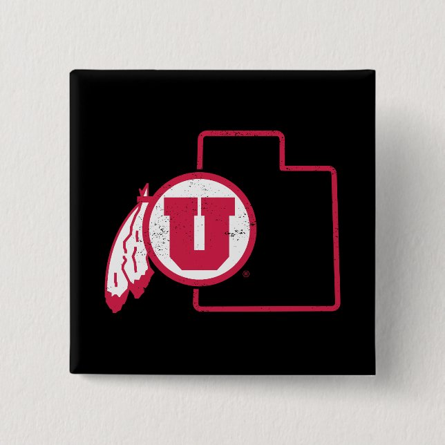 University of Utah | Classic State Logo Pinback Button (Front)