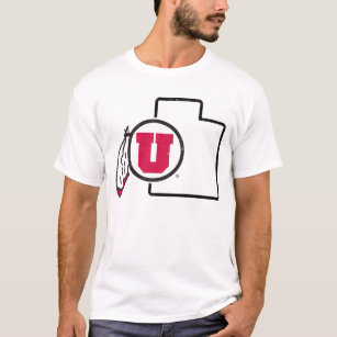 University of Utah   Classic State Logo T-Shirt