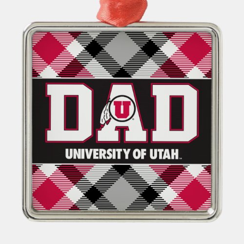 University of Utah Dad Metal Ornament