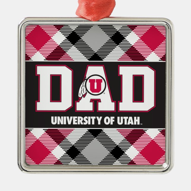 University of Utah Dad Metal Ornament (Front)