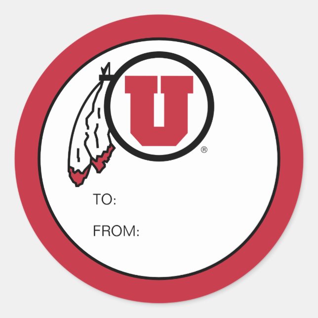 University of Utah Graduate Classic Round Sticker (Front)