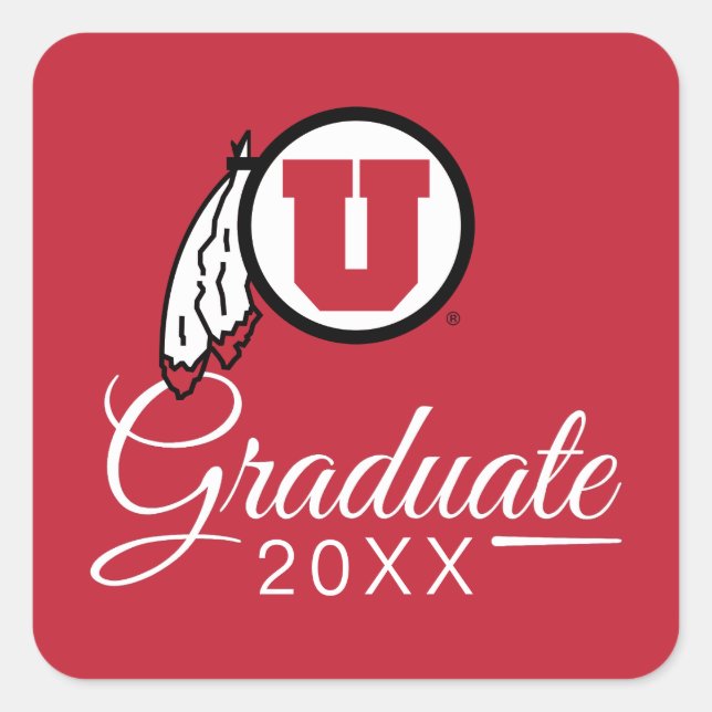 University of Utah Graduate Square Sticker (Front)
