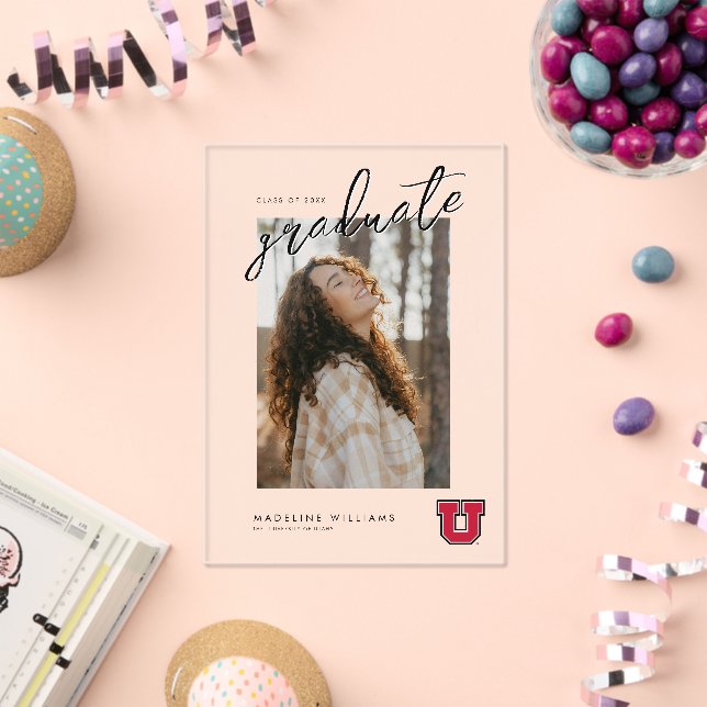 University of Utah Graduation Acrylic Invitations (Insitu (Celebration))