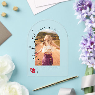 University of Utah Graduation Acrylic Invitations