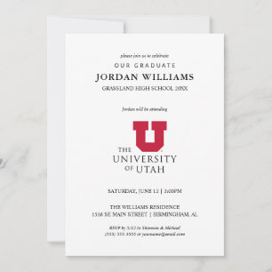 University of Utah Graduation Announcement