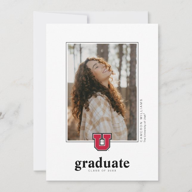 University of Utah Graduation Announcement (Front)
