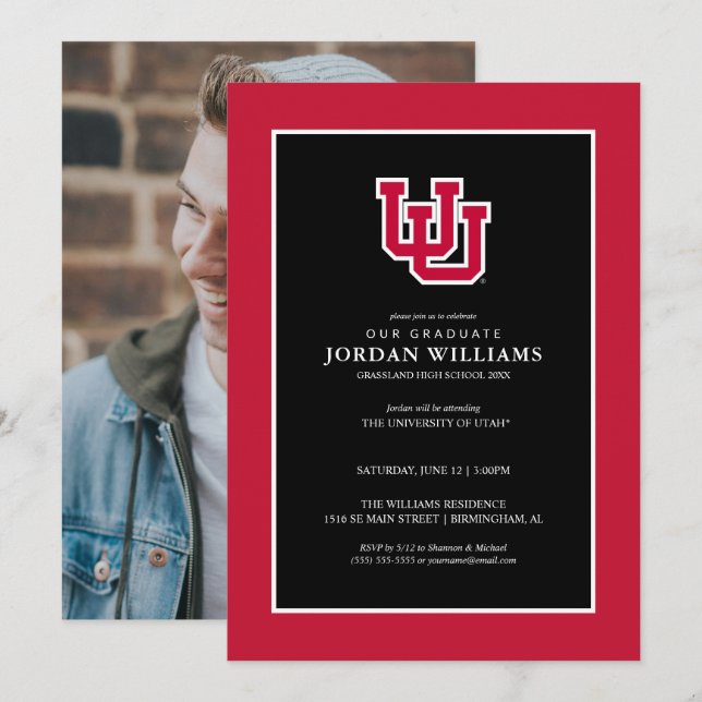 University of Utah Graduation Announcement (Front/Back)