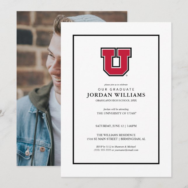 University of Utah Graduation Announcement (Front/Back)