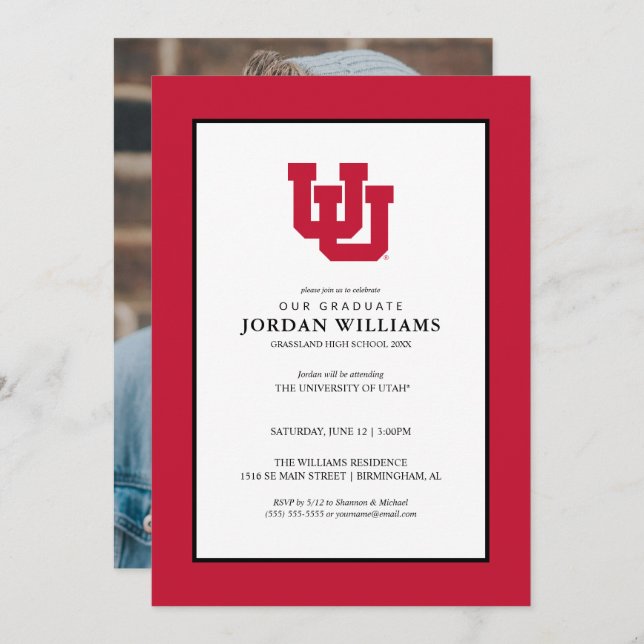 University of Utah Graduation Announcement (Front/Back)