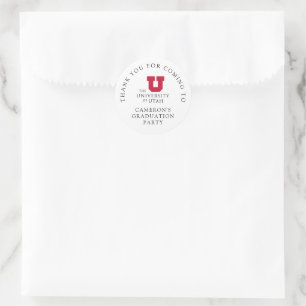 University of Utah Graduation Classic Round Sticker