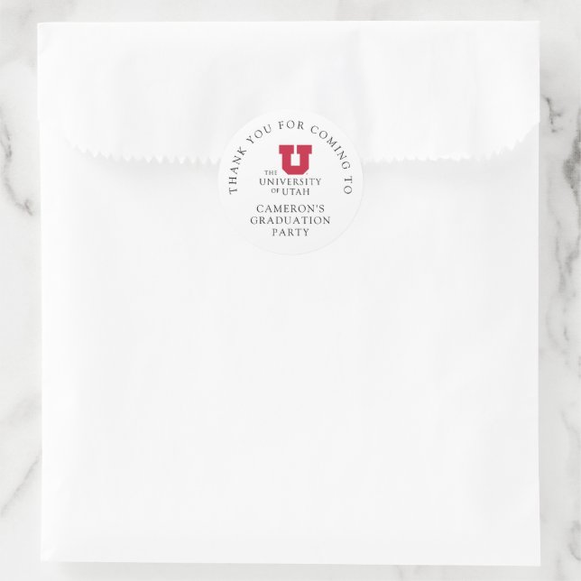 University of Utah Graduation Classic Round Sticker