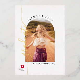 University of Utah Graduation Foil Invitation