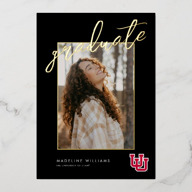 University of Utah Graduation Foil Invitation (Front)
