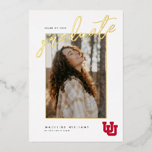 University of Utah Graduation Foil Invitation