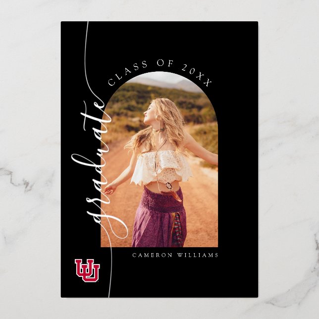University of Utah Graduation Foil Invitation (Front)