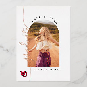 University of Utah Graduation Foil Invitation