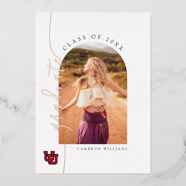 University of Utah Graduation Foil Invitation (Front)