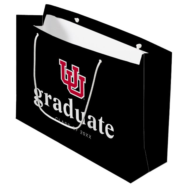 University of Utah Graduation Large Gift Bag (Front Angled)