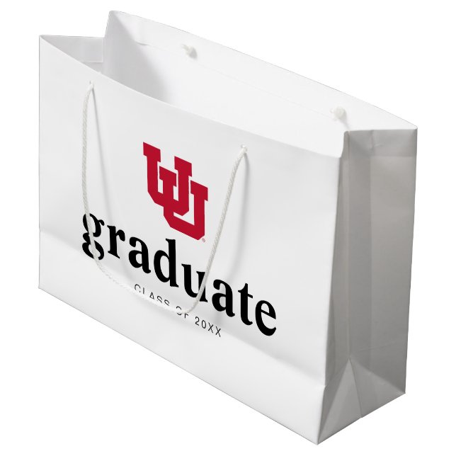 University of Utah Graduation Large Gift Bag (Front Angled)