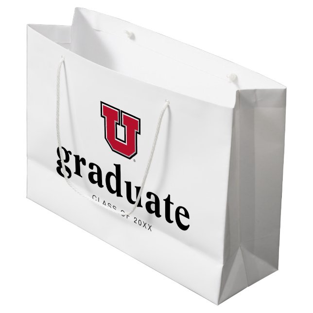 University of Utah Graduation Large Gift Bag (Front Angled)