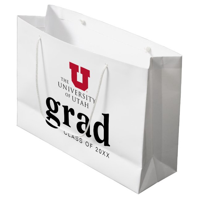 University of Utah Graduation Large Gift Bag (Front Angled)