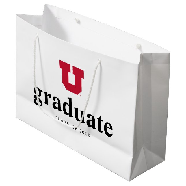 University of Utah Graduation Large Gift Bag (Front Angled)