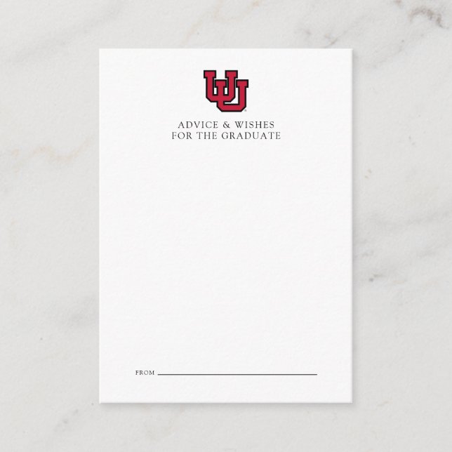 University of Utah Graduation Note Card (Front)