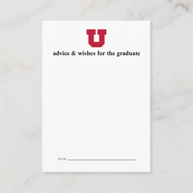 University of Utah Graduation Note Card (Front)