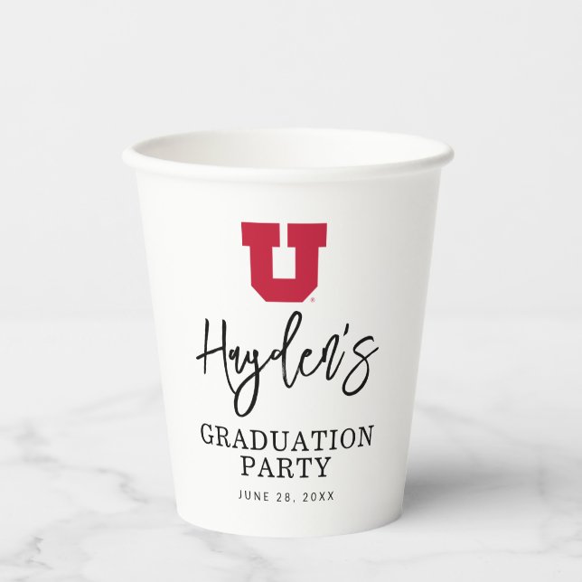 University of Utah Graduation Paper Cups (Front)